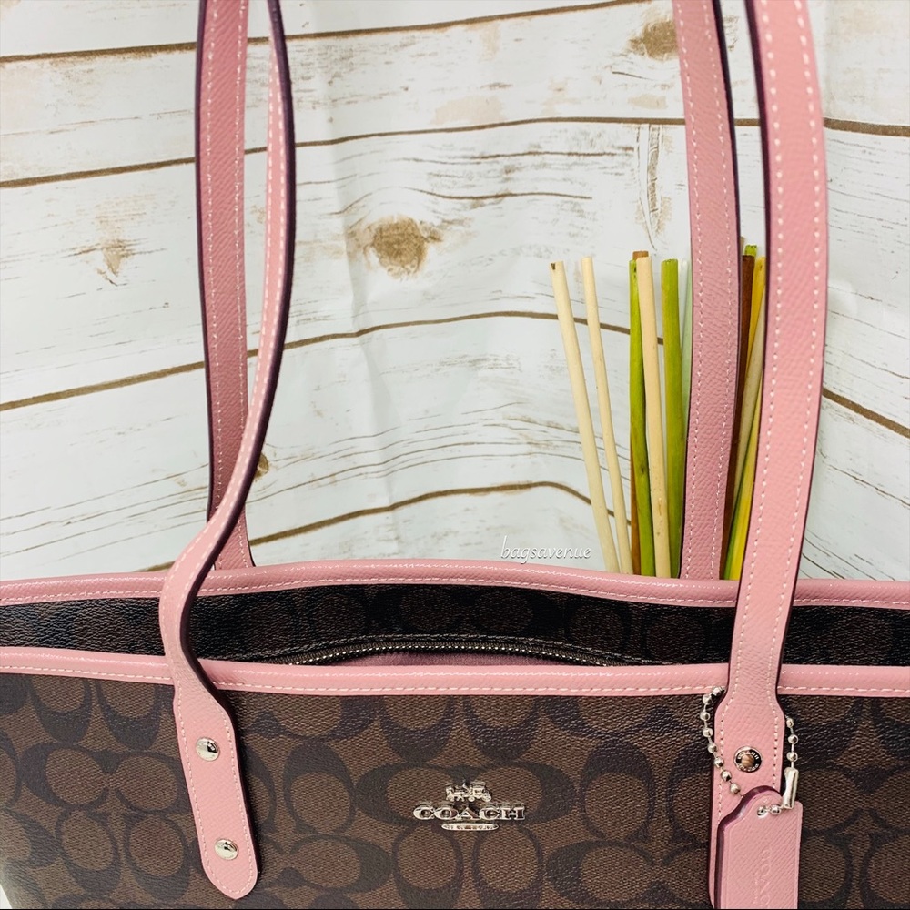 Coach brown dusty rose pink tote NWT - Picture 3 of 8